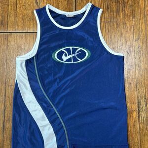 Vintage Nike Basketball Jersey Tank Top Kids Large 14/16 Blue